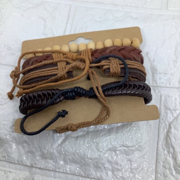 Fashion Wrap Leather Bracelets Unisex Letter I Heart Jesus Religion Bracelet - Picture 4 of 6